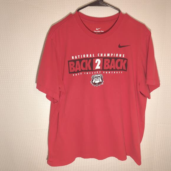 Nike Other - Nike XL Georgia Bulldogs Back 2 Back 2022 2023 National Champs Dri-FIT Tee